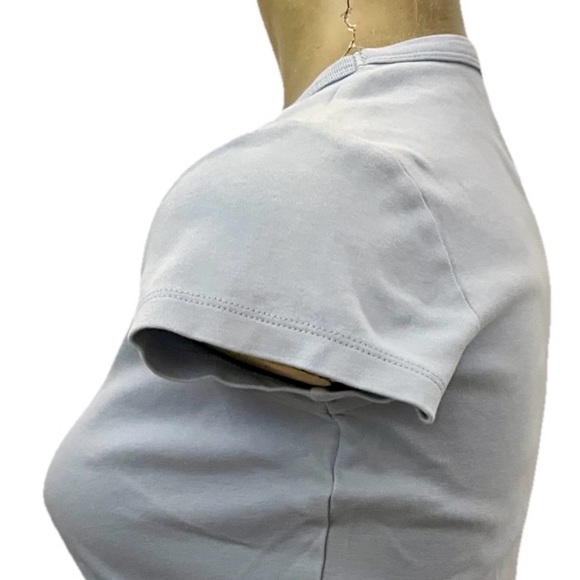 BANANA REPUBLIC Light Blue Basic COTTON TEE SHIRT Size Small - Picture 9 of 11